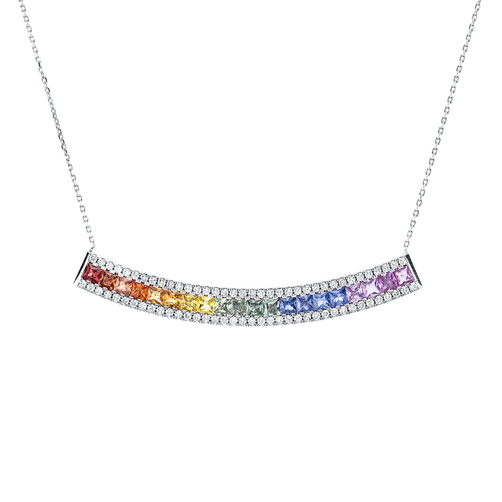 Brogle Selection necklace with sapphire pendant Rainbow