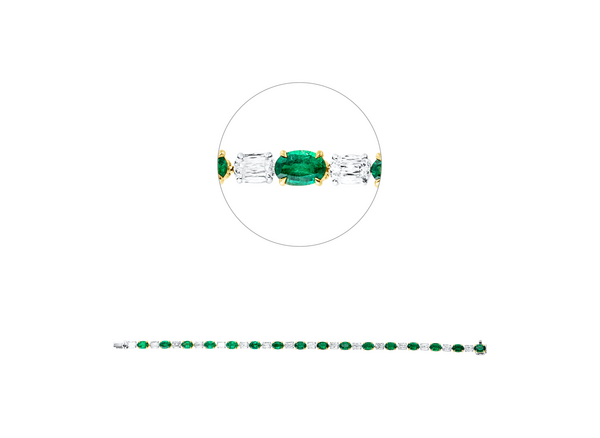 Brogle Selection bicolor emerald bracelet