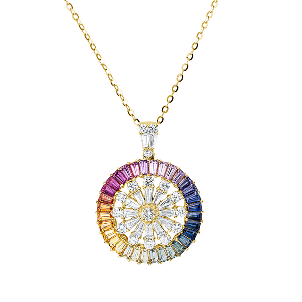 Brogle Selection Kette mit Saphiranhänger Rainbow