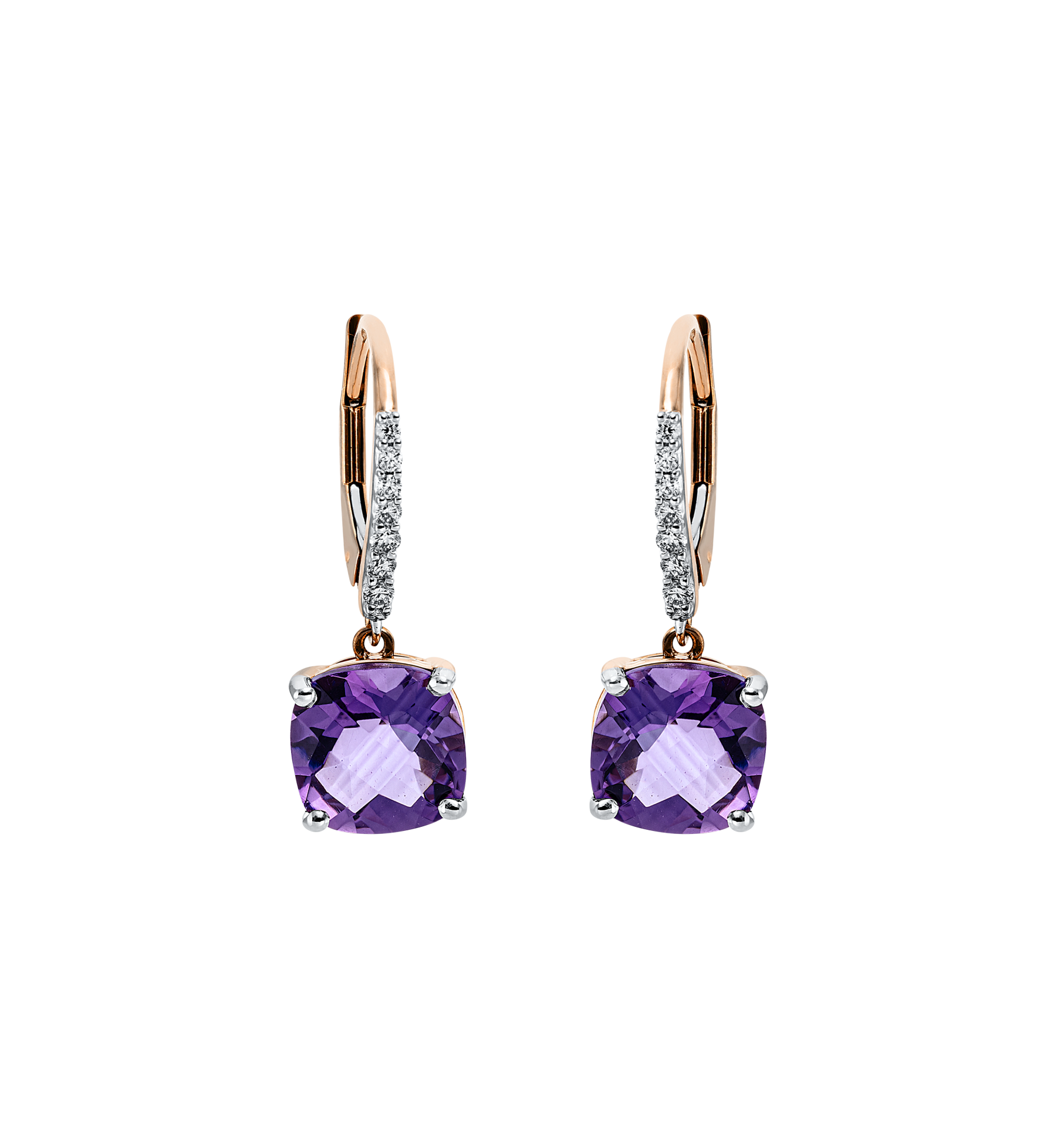 Brogle Classic amethyst creoles Brogle Classic amethyst creoles