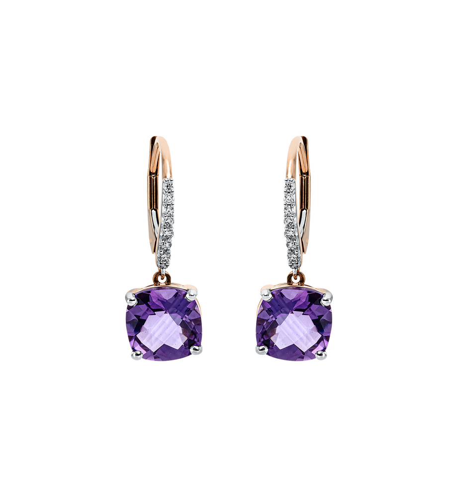 Brogle Classic amethyst creoles Brogle Classic amethyst creoles