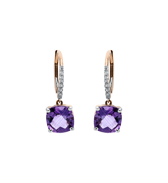 Brogle Classic amethyst creoles Brogle Classic amethyst creoles