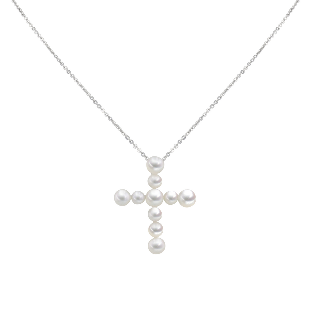 Brogle Classic necklace with pearl cross Brogle Classic necklace with pearl cross