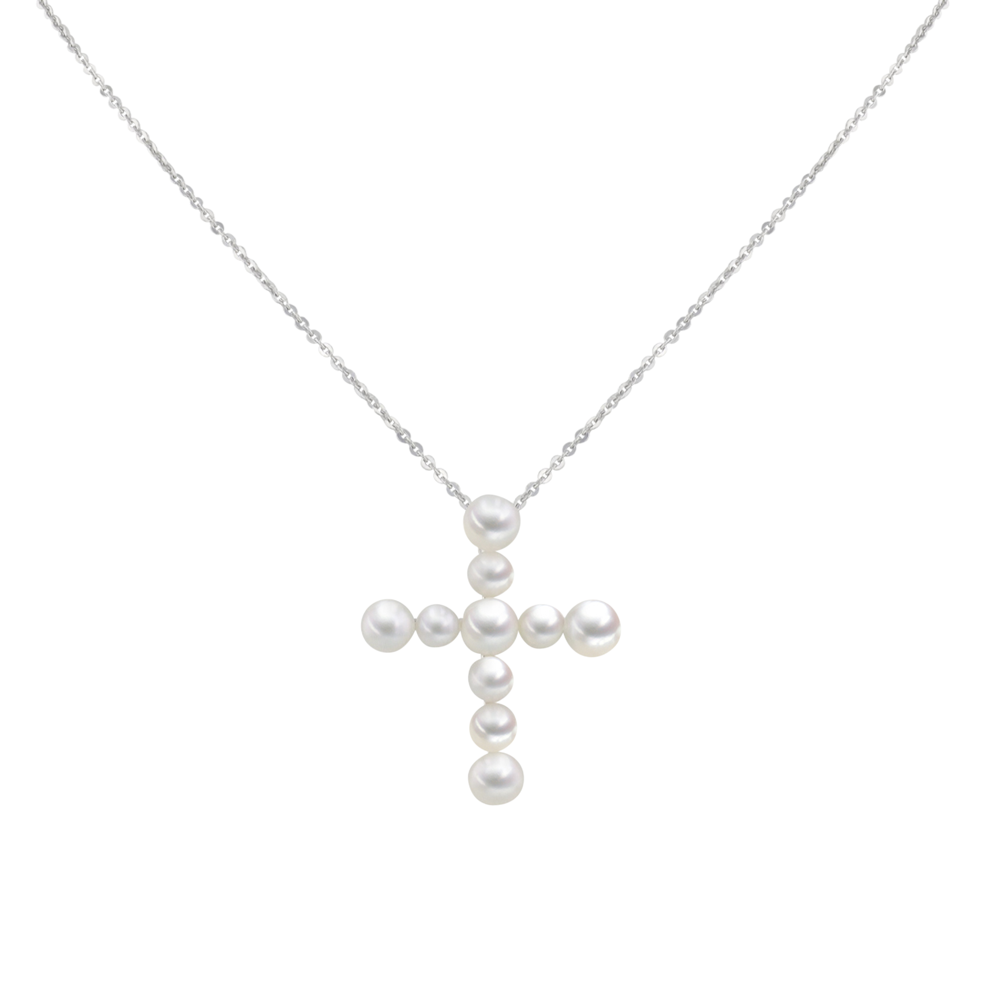 Brogle Classic Halskette mit Perlenkreuz Brogle Classic Halskette mit Perlenkreuz