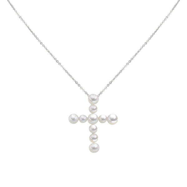 Brogle Classic Halskette mit Perlenkreuz Brogle Classic Halskette mit Perlenkreuz