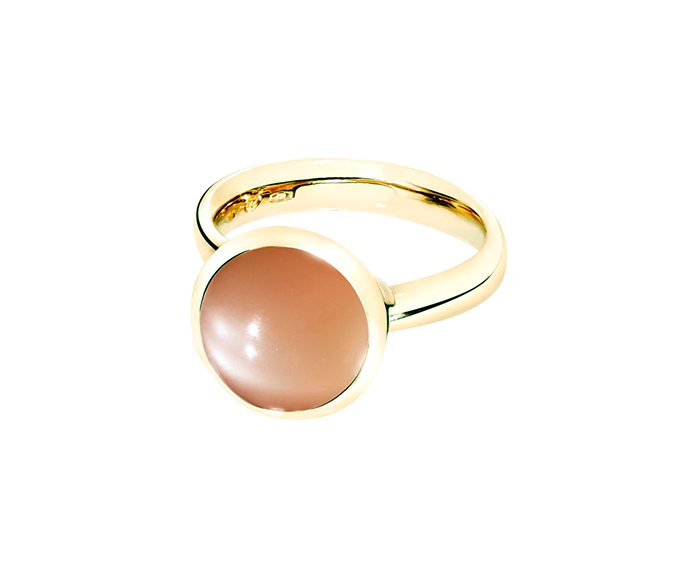 Tamara Comolli Bouton brauner Mondstein L Ring Tamara Comolli Bouton brauner Mondstein L Ring