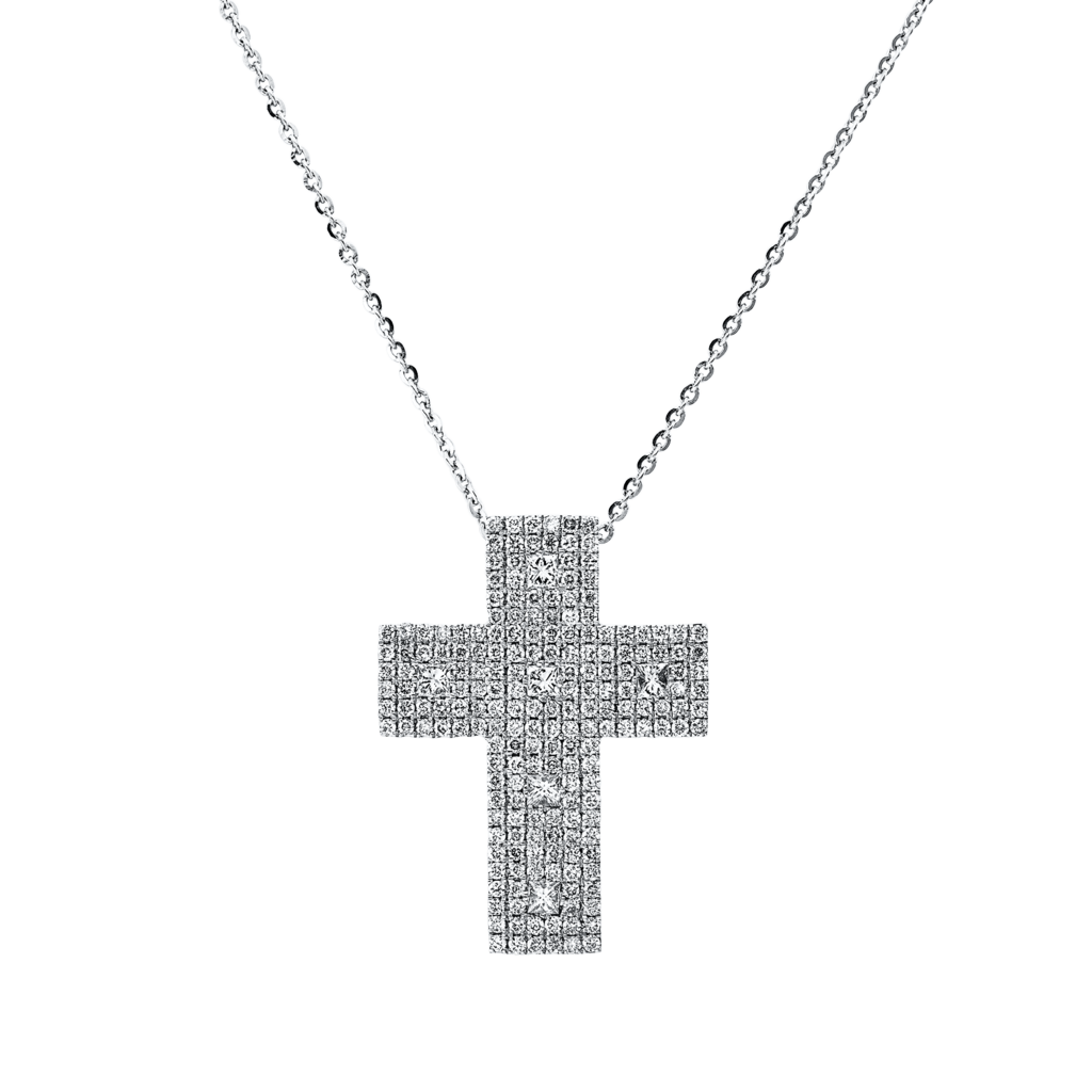 Brogle Classic Kette mit Diamantkreuz Brogle Classic Kette mit Diamantkreuz