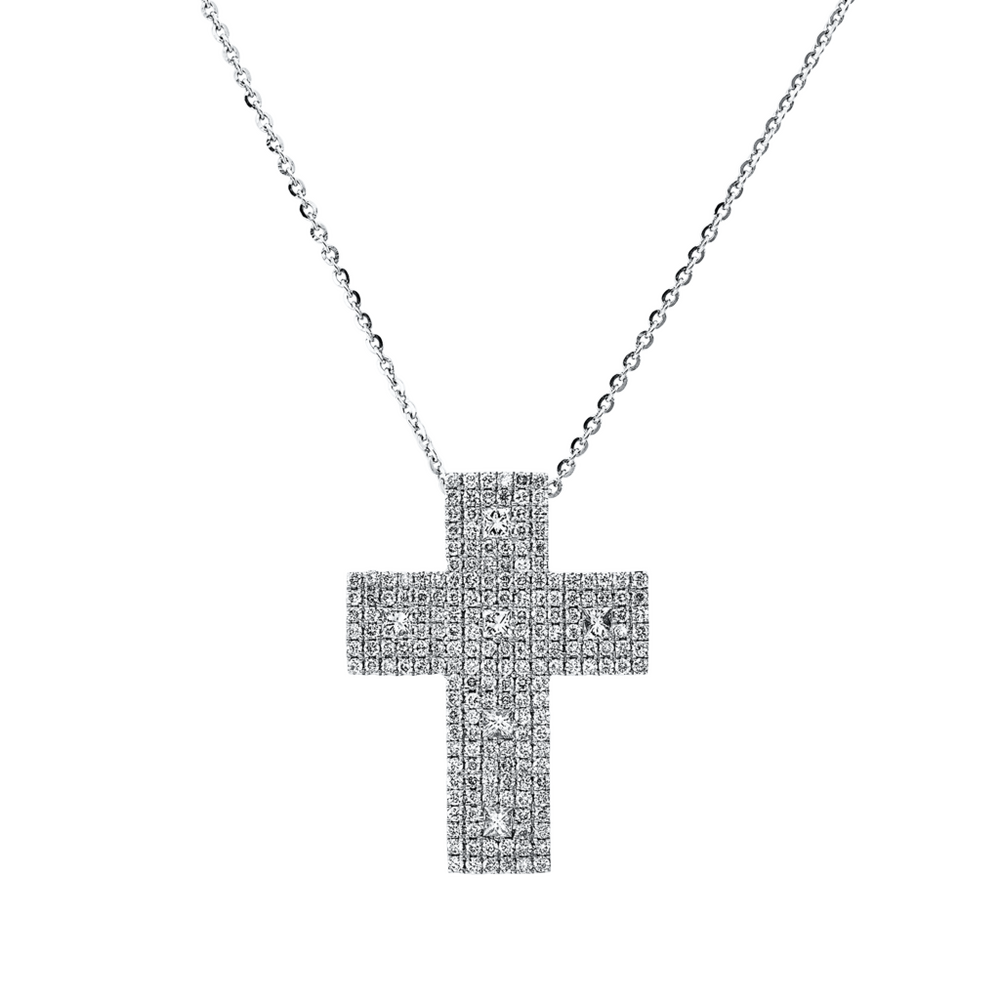 Brogle Classic Kette mit Diamantkreuz Brogle Classic Kette mit Diamantkreuz