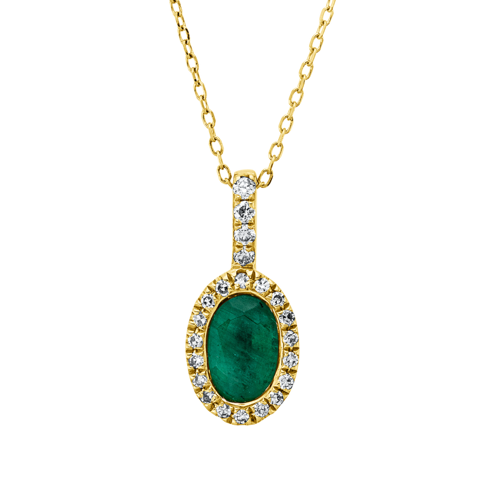 Brogle Classic Kette mit Smaragdanhänger