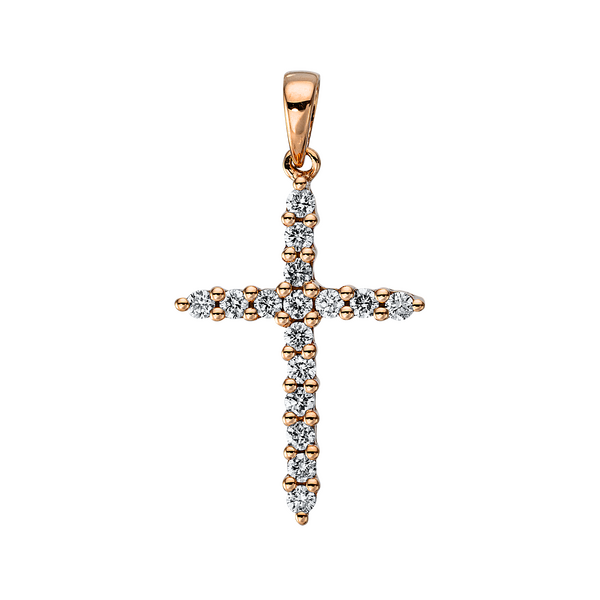 Brogle Classic Kreuzanhänger mit Diamanten