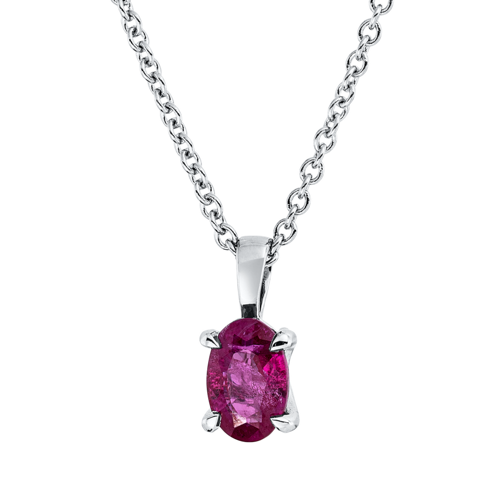 Brogle Classic necklace with ruby pendant