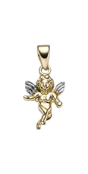 Brogle Classic bicolor angel pendant in gold Brogle Classic bicolor angel pendant in gold