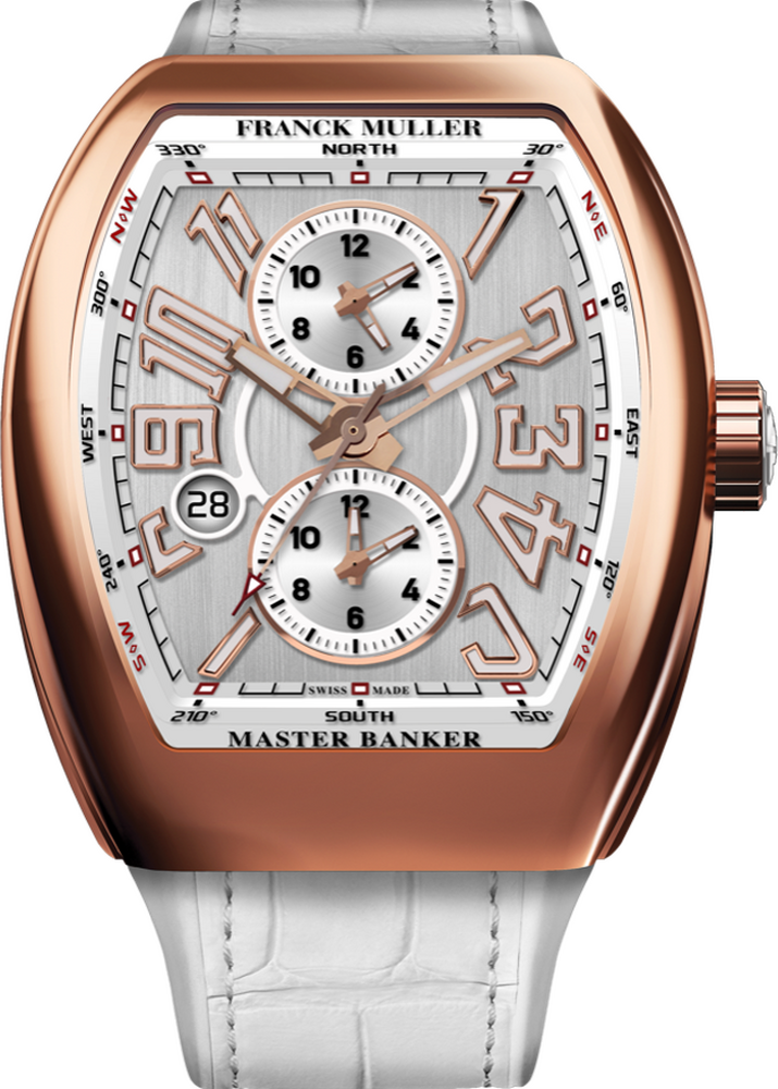 Franck Muller Vanguard Master Banker 3 time zones 53.7 x 44mm