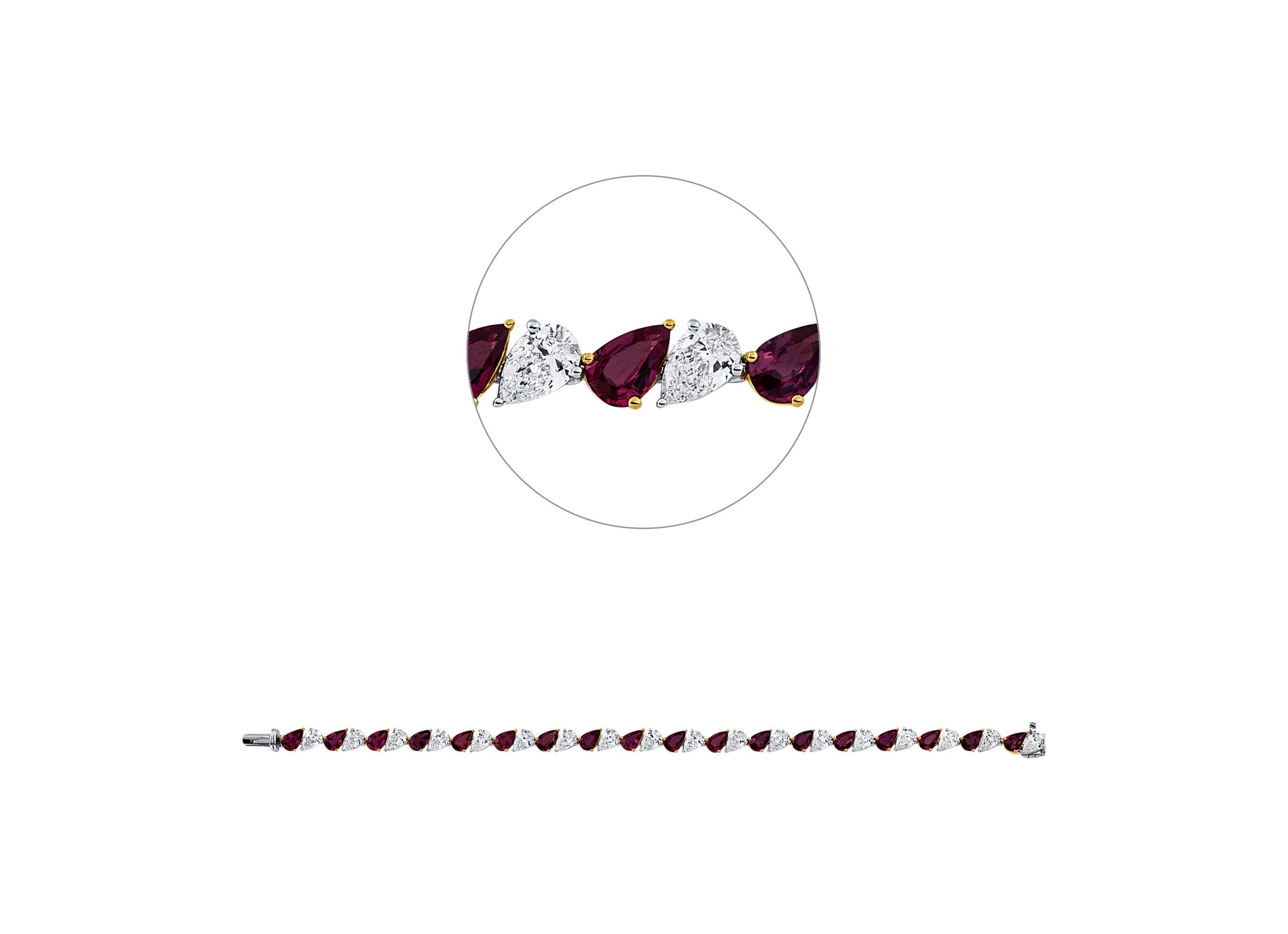 Brogle Selection bicolour ruby bracelet Brogle Selection bicolour ruby bracelet