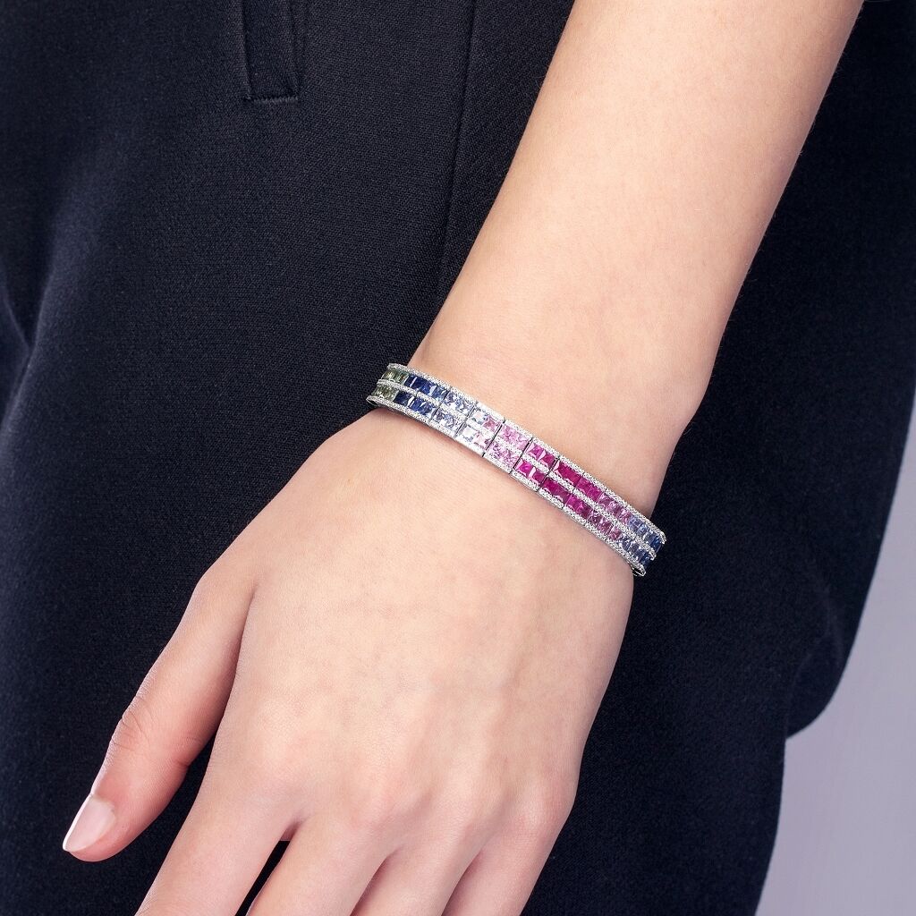 Brogle Selection sapphire bracelet Rainbow Brogle Selection sapphire bracelet Rainbow