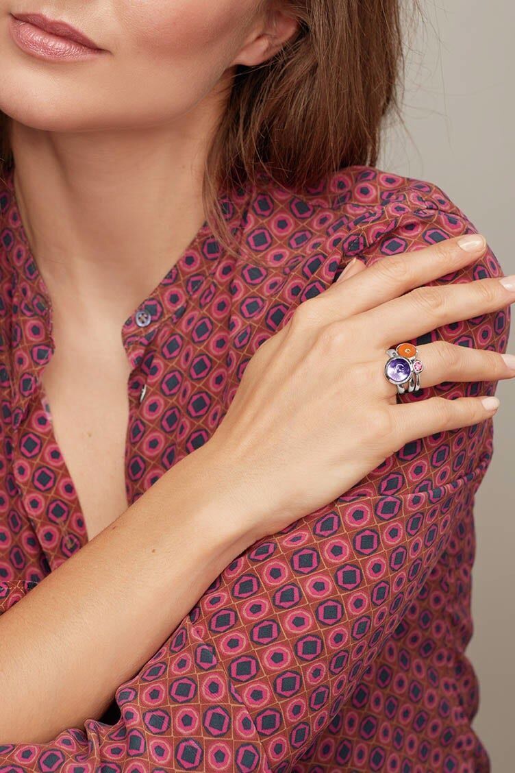 Tamara Comolli Bouton Amethyst L Ring Tamara Comolli Bouton Amethyst L Ring