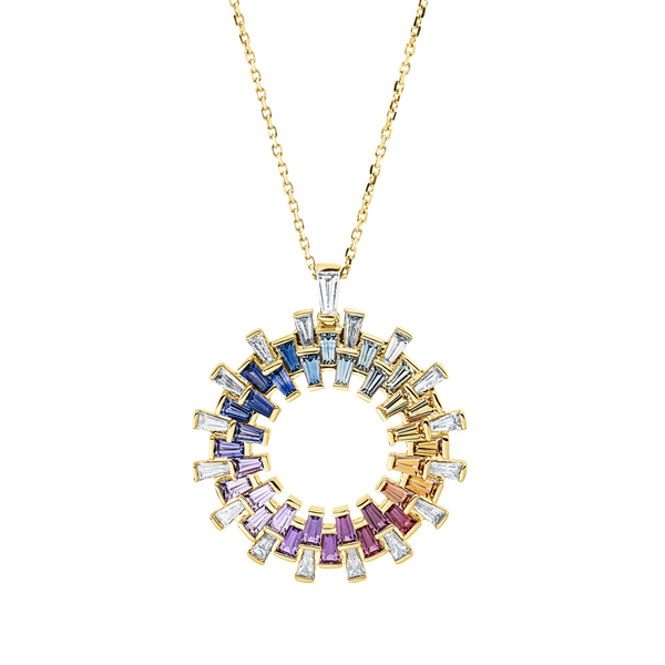 Brogle Selection Kette mit Saphiranhänger Rainbow