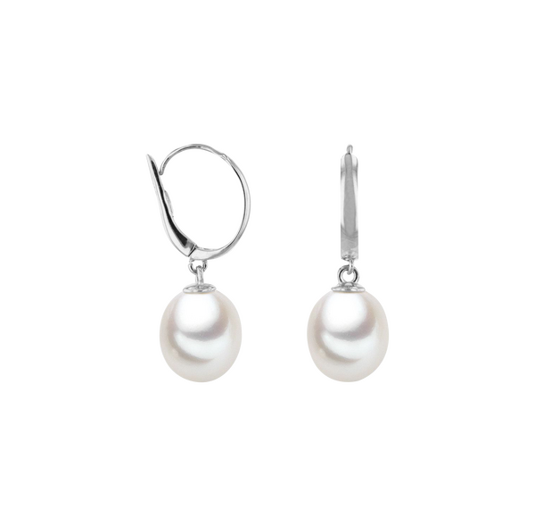 Brogle Classic freshwater pearl hoop earrings Brogle Classic freshwater pearl hoop earrings