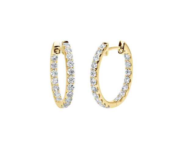 Brogle Selection diamond hoop earrings Brogle Selection diamond hoop earrings