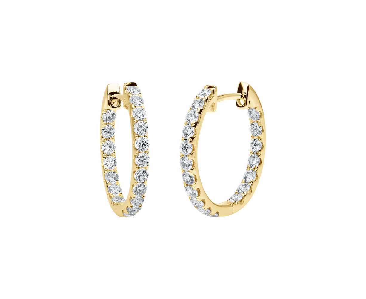 Brogle Selection diamond hoop earrings Brogle Selection diamond hoop earrings