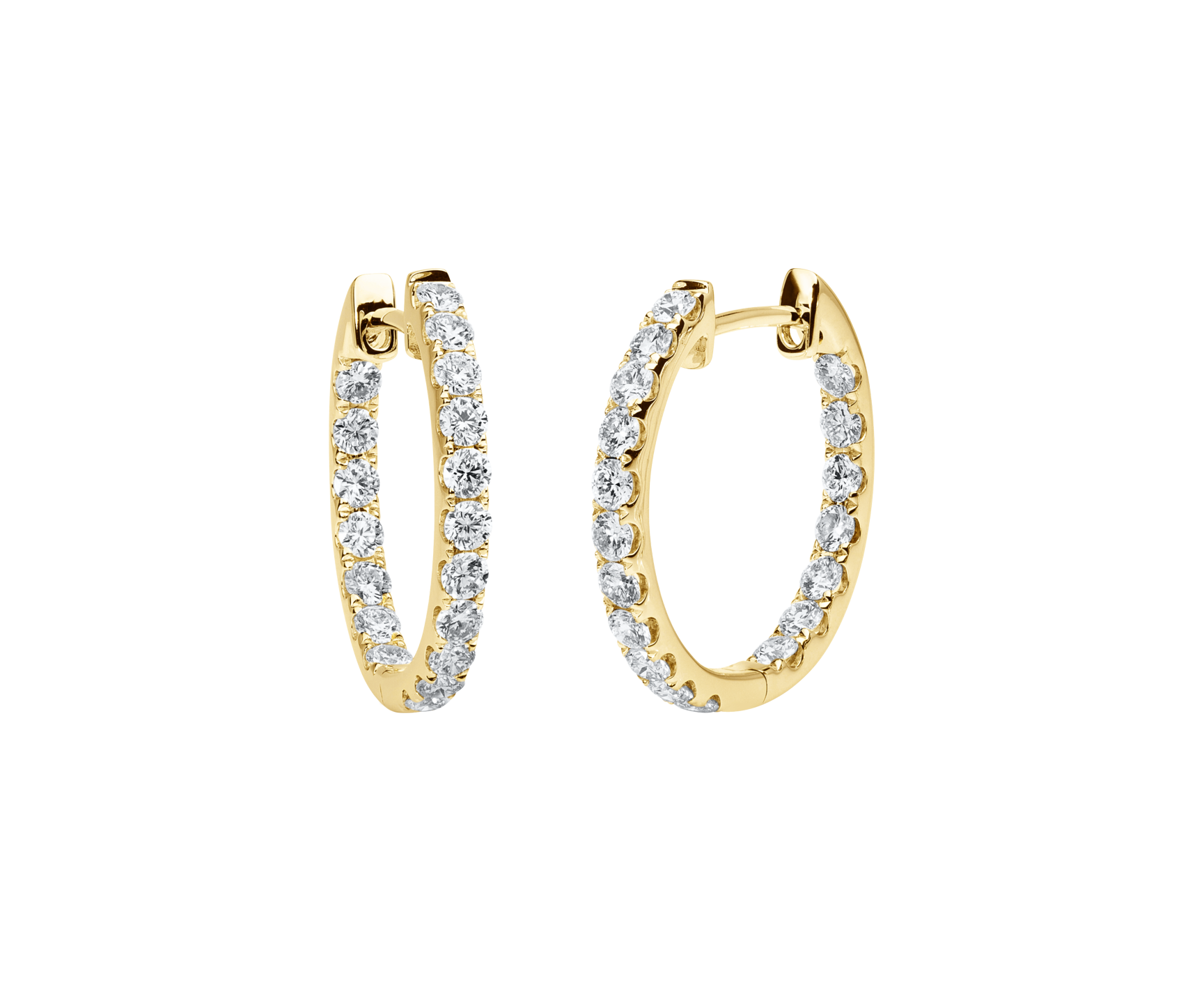 Brogle Selection diamond hoop earrings Brogle Selection diamond hoop earrings
