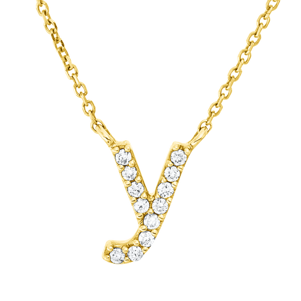 Brogle Classic necklace with diamond letter Y Brogle Classic necklace with diamond letter Y