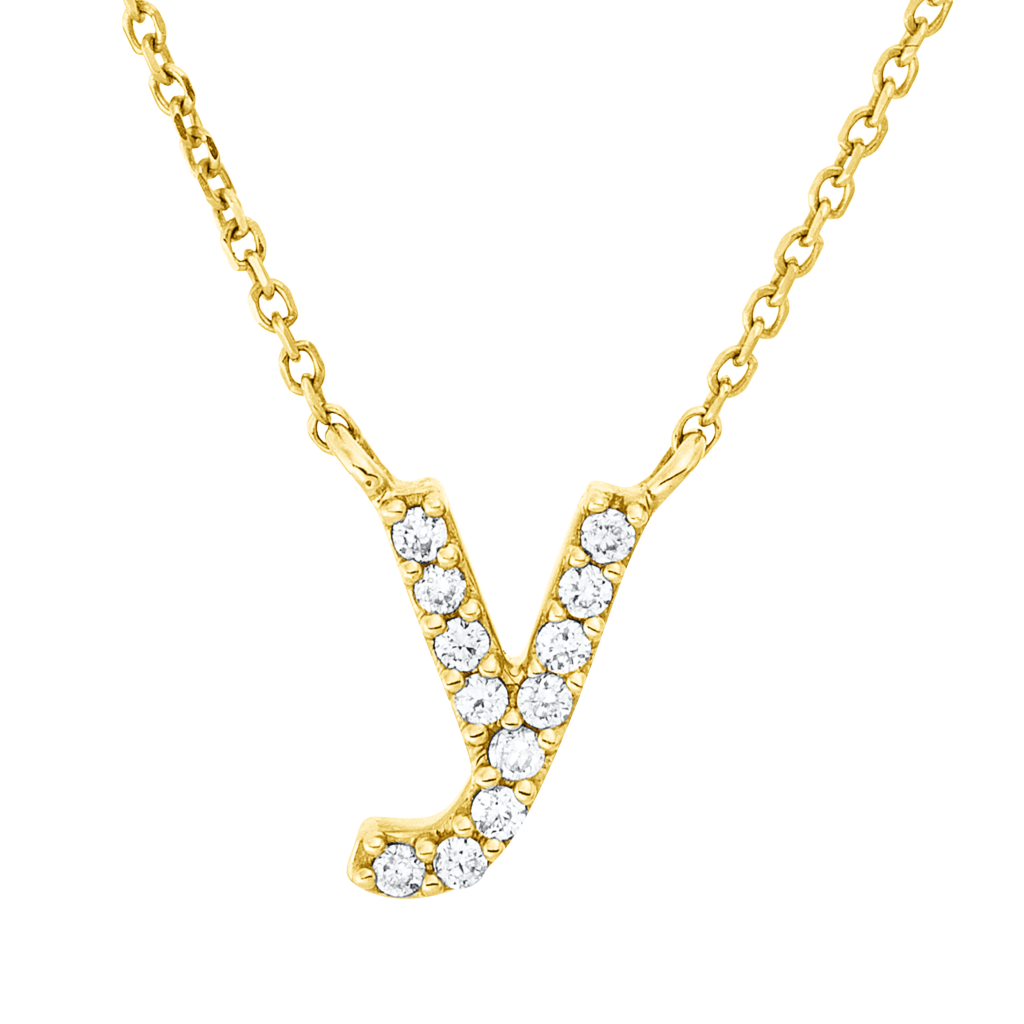 Brogle Classic necklace with diamond letter Y Brogle Classic necklace with diamond letter Y
