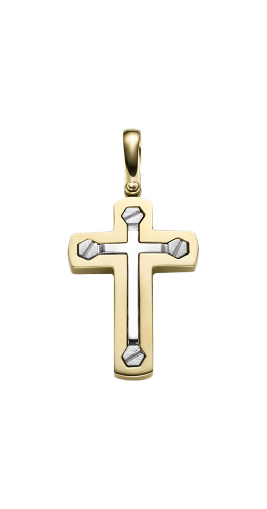 Brogle Classic Bicolor Kreuzanhänger aus Gold Brogle Classic Bicolor Kreuzanhänger aus Gold