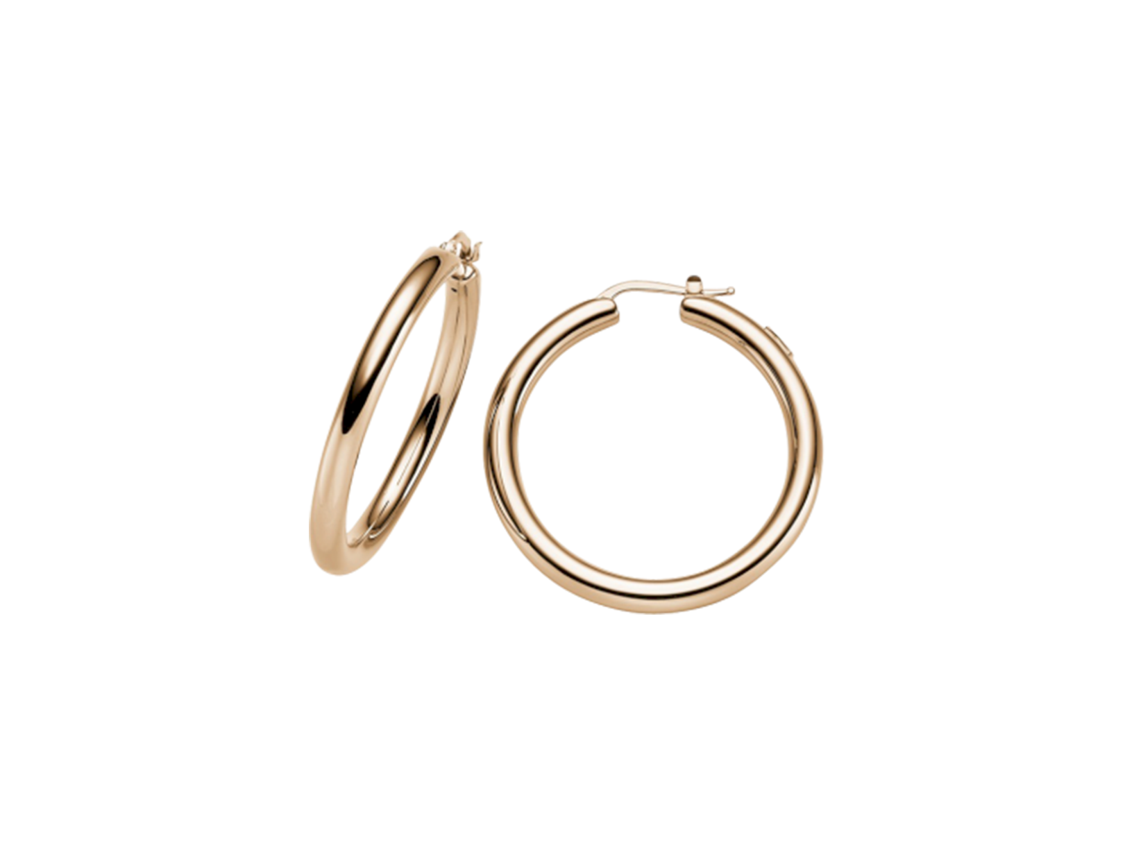 Brogle Classic gold hoop earrings 4mm Brogle Classic gold hoop earrings 4mm