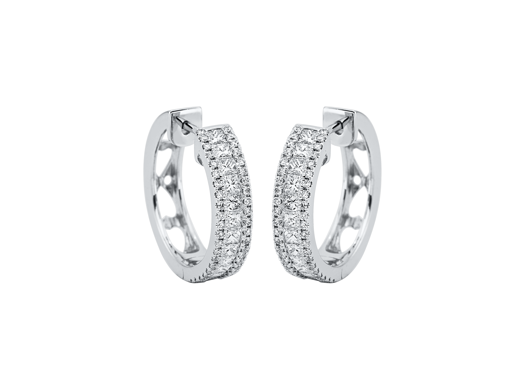 Brogle Selection diamond hoop earrings Brogle Selection diamond hoop earrings