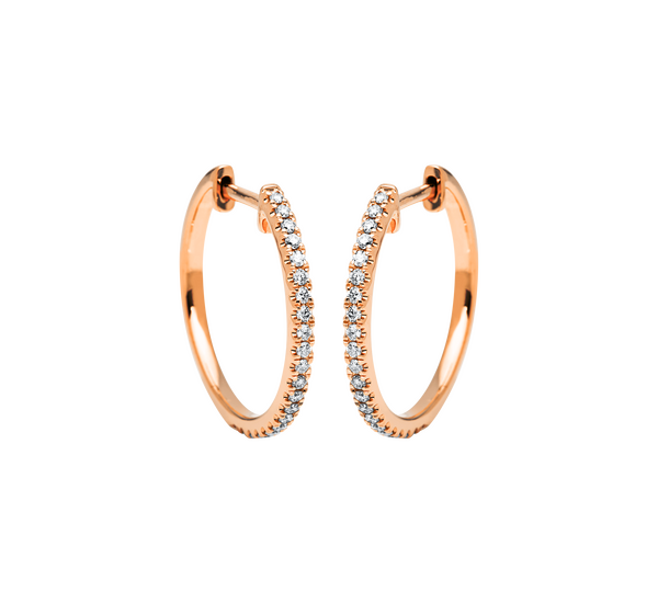 Brogle Classic diamond hoop earrings