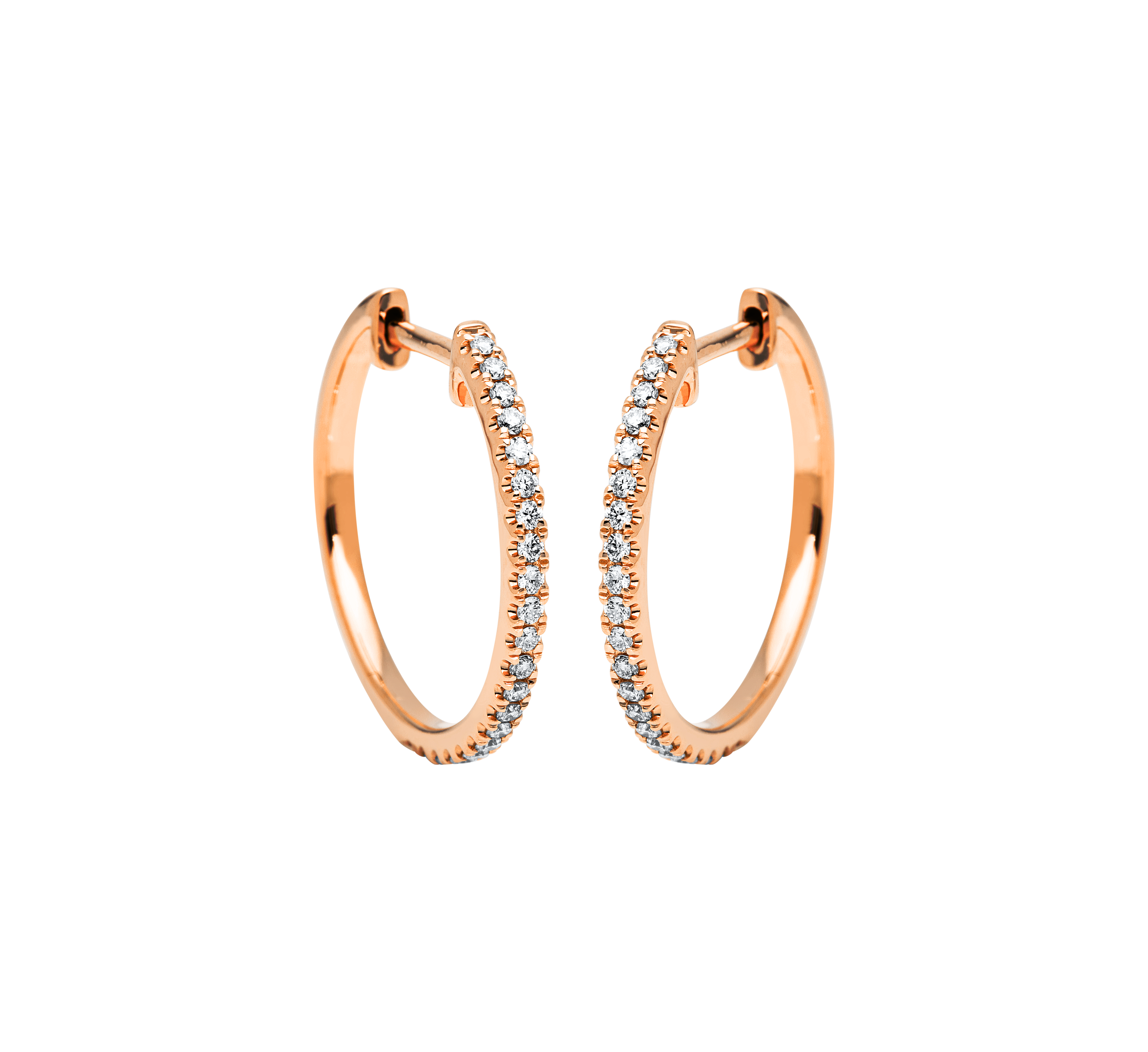 Brogle Classic diamond hoop earrings Brogle Classic diamond hoop earrings