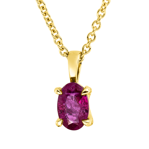 Brogle Classic necklace with ruby pendant Brogle Classic necklace with ruby pendant