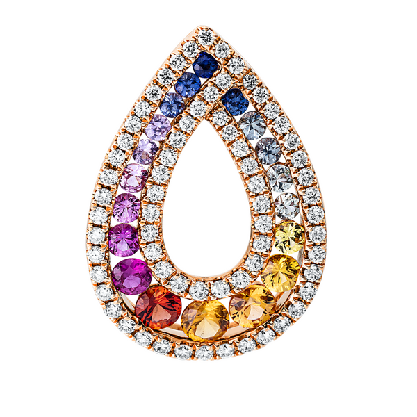 Brogle Selection Rainbow sapphire pendant