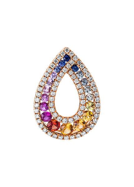 Brogle Classic Sapphire Pendant Rainbow Brogle Classic Sapphire Pendant Rainbow