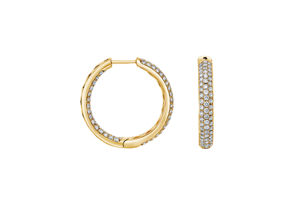 Brogle Selection diamond hoop earrings Brogle Selection diamond hoop earrings