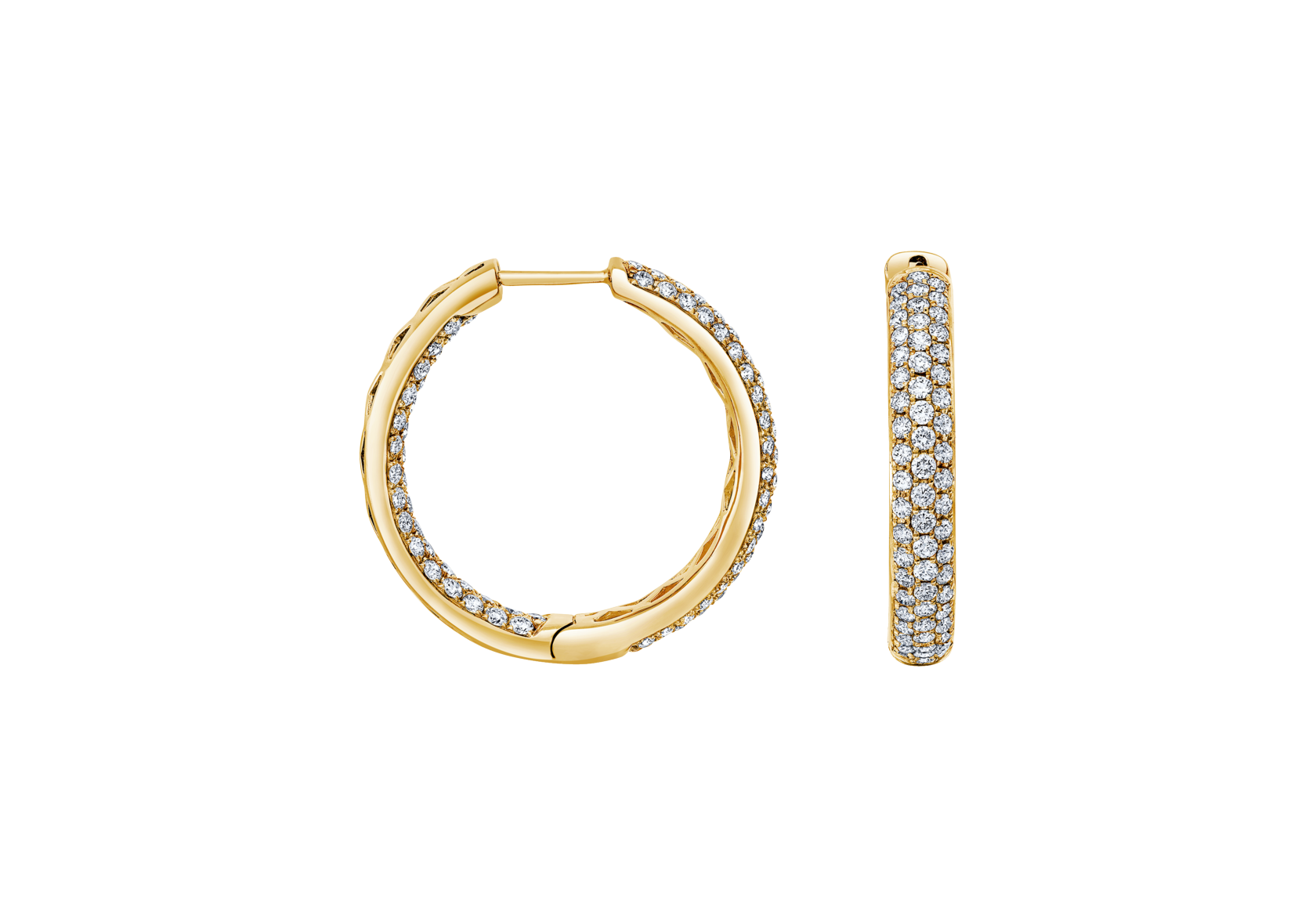 Brogle Selection diamond hoop earrings Brogle Selection diamond hoop earrings