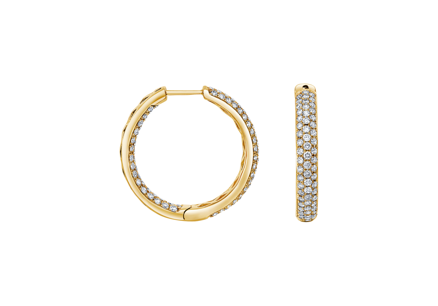 Brogle Selection diamond hoop earrings Brogle Selection diamond hoop earrings