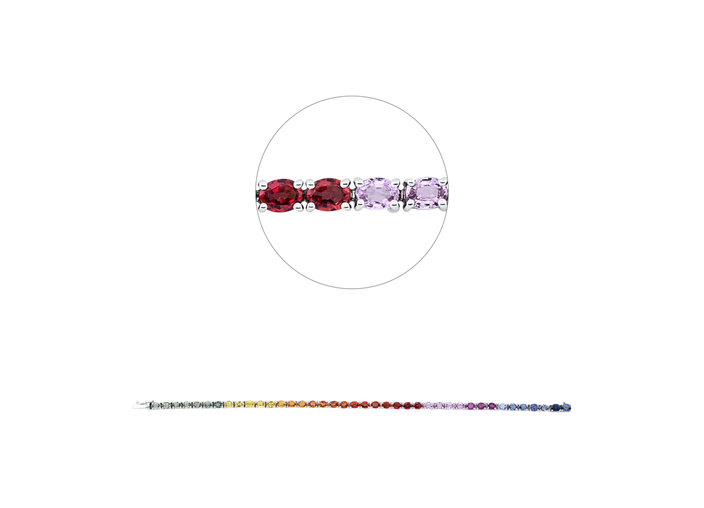 Brogle Classic sapphire bracelet Rainbow Brogle Classic sapphire bracelet Rainbow