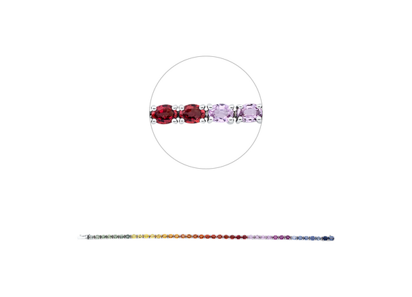 Brogle Classic sapphire bracelet Rainbow