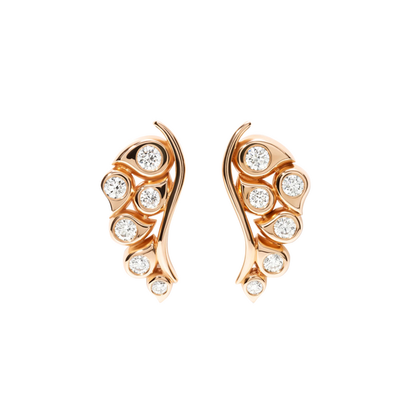 Tamara Comolli Snowflakes Leaf Classic earrings