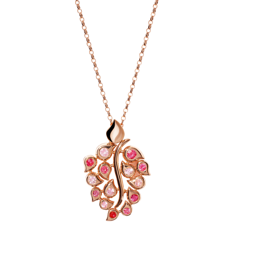 Tamara Comolli Snowflakes Classic Blush Leaf Pendant