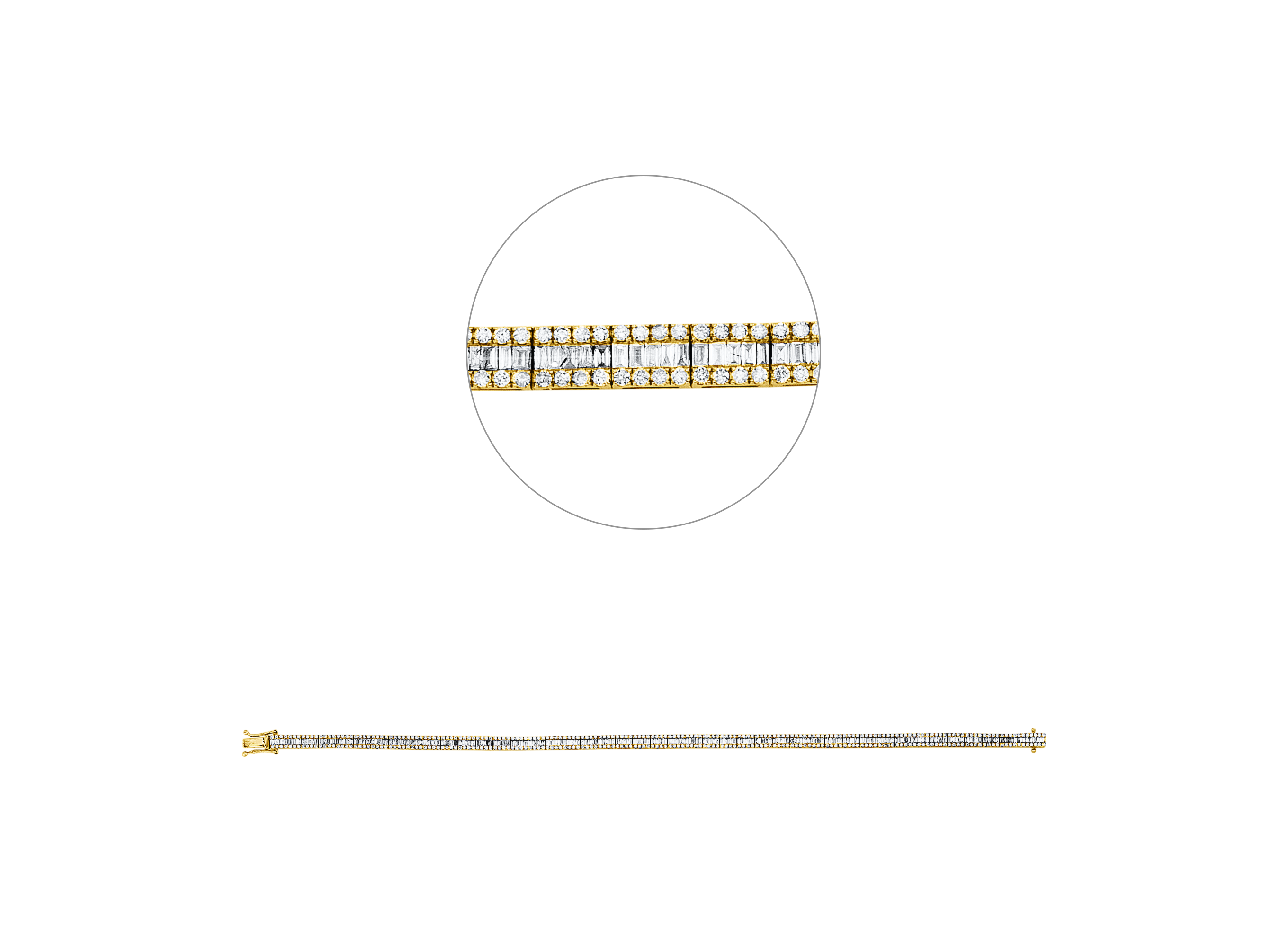 Brogle Classic bicolour tennis bracelet