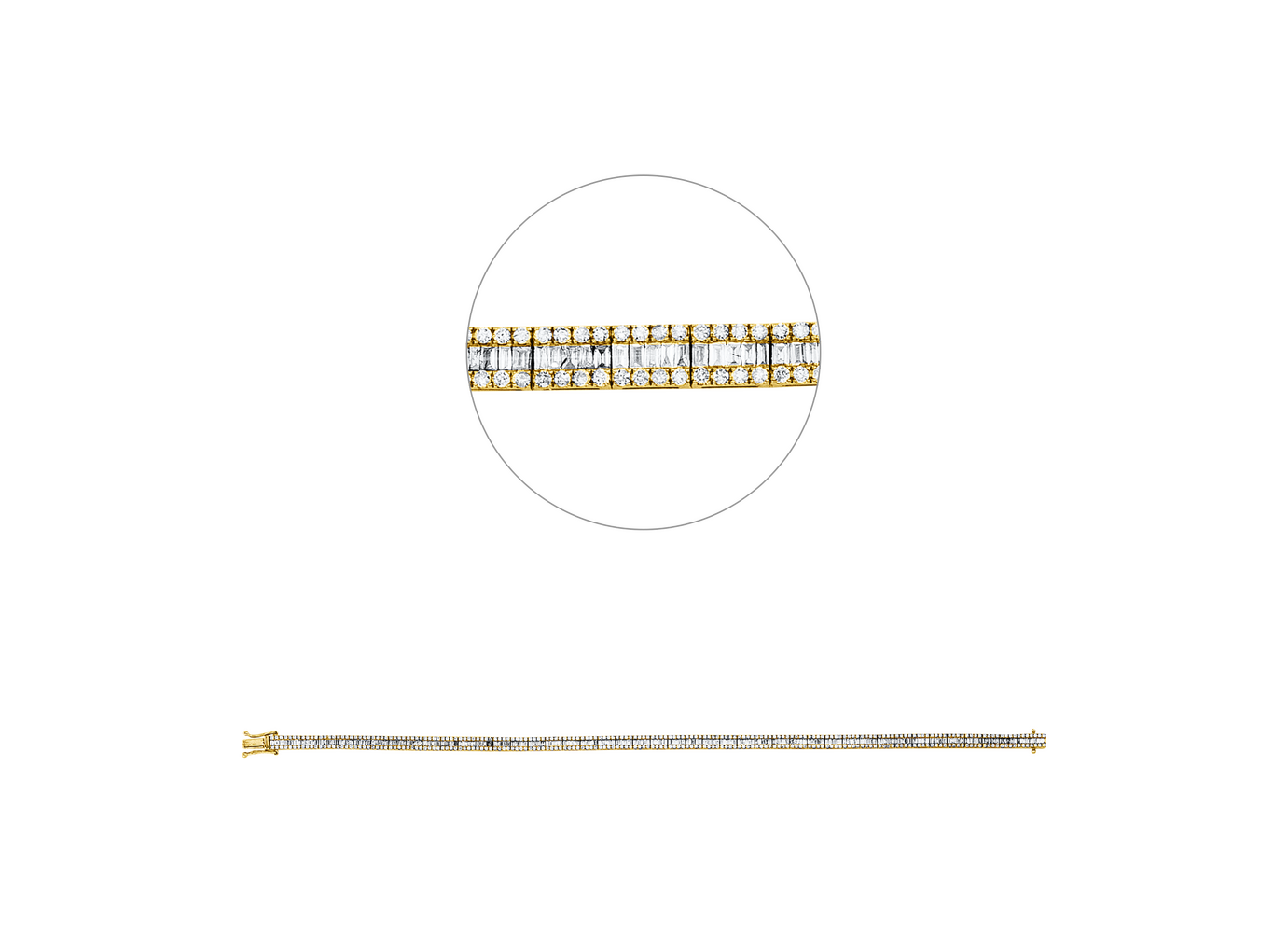 Brogle Classic bicolour tennis bracelet