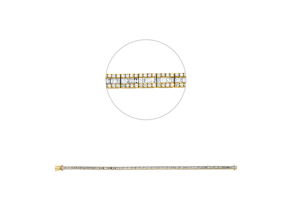Brogle Classic bicolour tennis bracelet