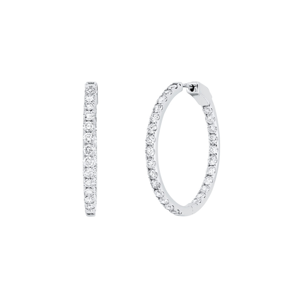 Brogle Selection diamond hoop earrings Brogle Selection diamond hoop earrings