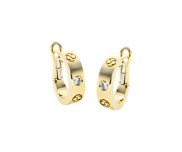 Brogle Selection Icons diamond hoop earrings Brogle Selection Icons diamond hoop earrings