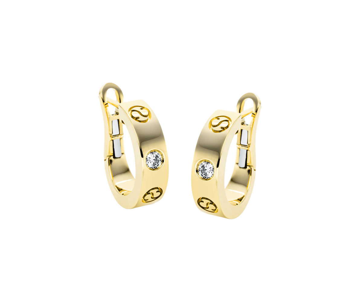 Brogle Selection Icons diamond hoop earrings Brogle Selection Icons diamond hoop earrings