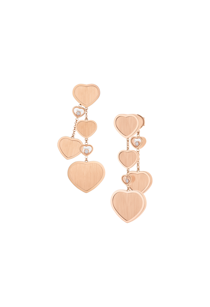 Chopard Happy Hearts Golden Hearts Earrings
