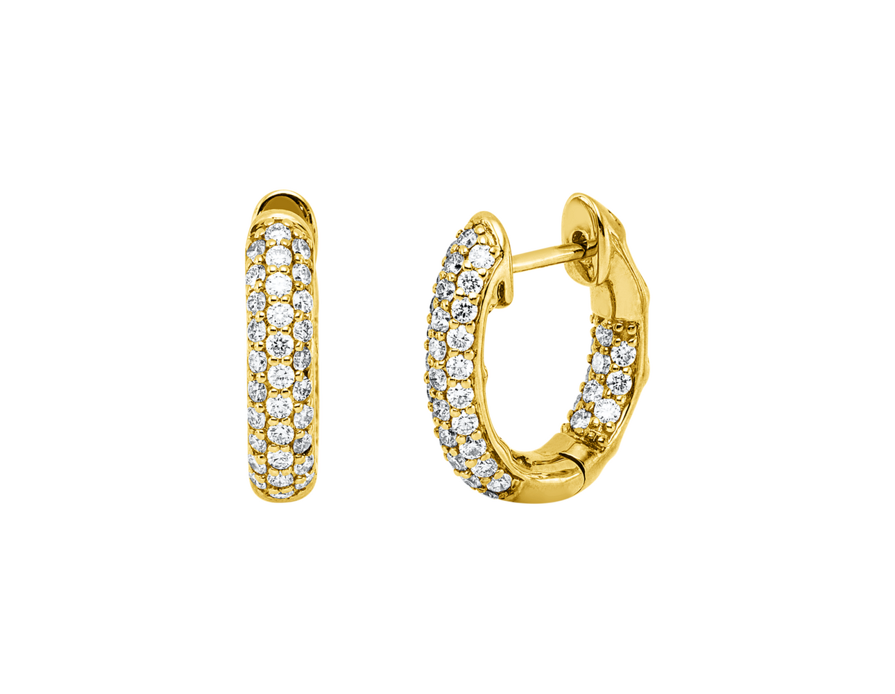 Brogle Classic diamond hoop earrings Brogle Classic diamond hoop earrings
